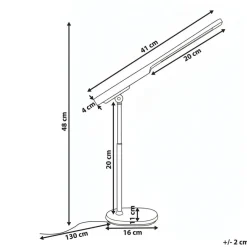 Leen Bakker TUCANA - Bureaulamp LED - Wit - Synthetisch materiaal Best