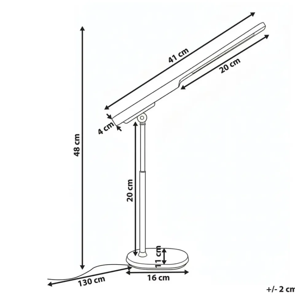 Leen Bakker TUCANA - Bureaulamp LED - Wit - Synthetisch materiaal Best