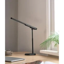 Leen Bakker TUCANA - Bureaulamp LED - Zwart - Synthetisch materiaal Best