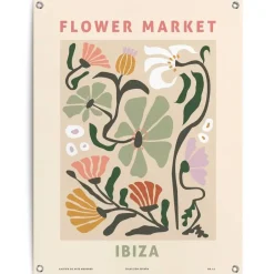 Reinders Tuinposter Flower Market - 80 x 60cm - Roze