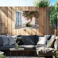 Reinders Tuinposter Greek Facade - 60 x 80cm - Roze Discount