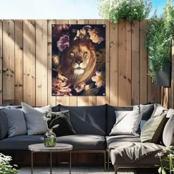 Reinders Tuinposter Jungle Lion - 80 x 60cm - Bruin Sale