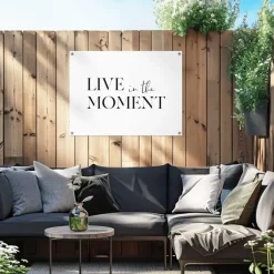 Reinders Tuinposter Live in the Moment - 60 x 80cm - Zwart-Wit Outlet