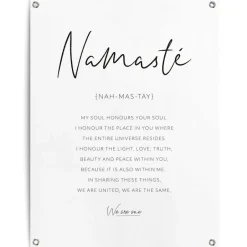 Reinders Tuinposter Namasté - 80 x 60cm - Zwart-Wit Best