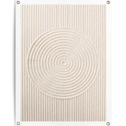 Reinders Tuinposter Zandcirkels - 80 x 60cm - Beige Hot