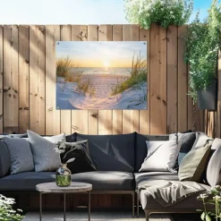 Reinders Tuinposter Zonsondergang - 60 x 80cm - Beige Clearance