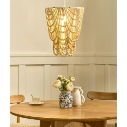 Leen Bakker TURABO - Kroonluchter - Lichtbruin - Rubberhout New