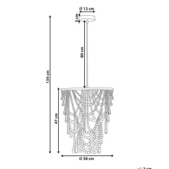 Leen Bakker TURABO - Kroonluchter - Lichtbruin - Rubberhout New