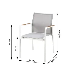 Hello Suns Tutti stapelstoel wit met teak Outlet