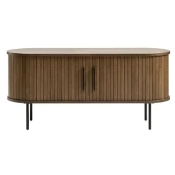 Giga Living Tv-Meubel Eikenhout Smoked - 40x120x55cm - Schuifdeuren - Nola