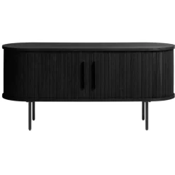 Giga Living Tv-Meubel Eikenhout Zwart - 40x120x55cm - Schuifdeuren - Nola New