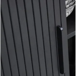 Giga Living Tv-Meubel Eikenhout Zwart - 40x120x55cm - Schuifdeuren - Nola New