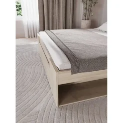 CBA Tweepersoonsbed Maksim - 140x190/200cm - met opbergruimte - eikdecor Outlet