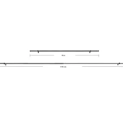 ACAZA Uitschuifbare Gordijnroede - Aanpasbaar - Stang van 90-170 cm - Zwart