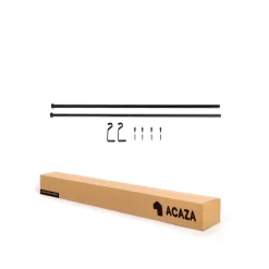 ACAZA Uitschuifbare Gordijnroede - Aanpasbaar - Stang van 90-170 cm - Zwart