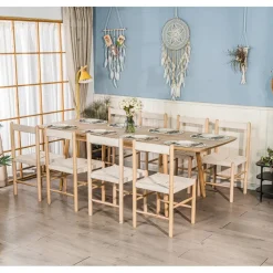 Nordlys Uitschuifbare rechthoekige eettafel voor 6-8 personen van bruin Online