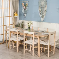 Nordlys Uitschuifbare rechthoekige eettafel voor 6-8 personen van bruin Online