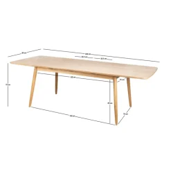 Nordlys Uitschuifbare rechthoekige eettafel voor 6-8 personen van bruin Online