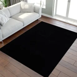 Muratap Uni Effen Laagpolig Vloerkleed Modern Zwart - 240x340 CM Sale