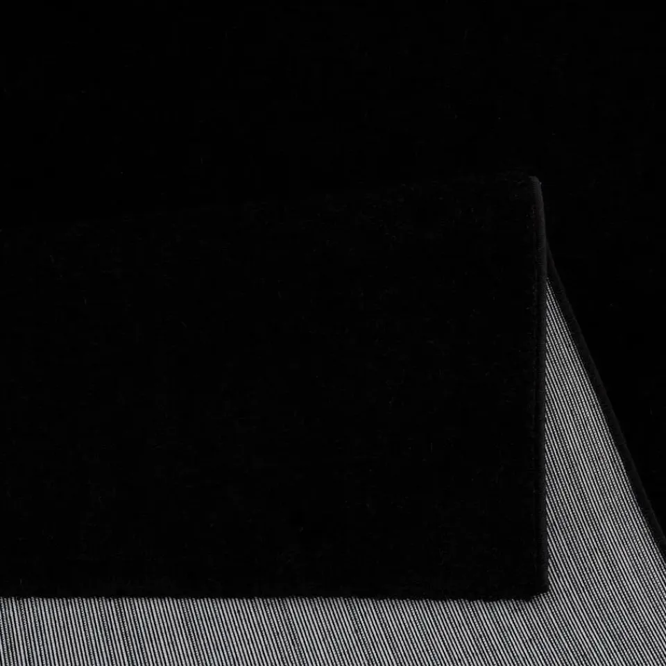 Muratap Uni Effen Laagpolig Vloerkleed Modern Zwart - 240x340 CM Sale