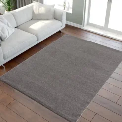 Muratap Uni Effen Laagpolig Vloerkleed Modern Grijs - 240x340 CM Best