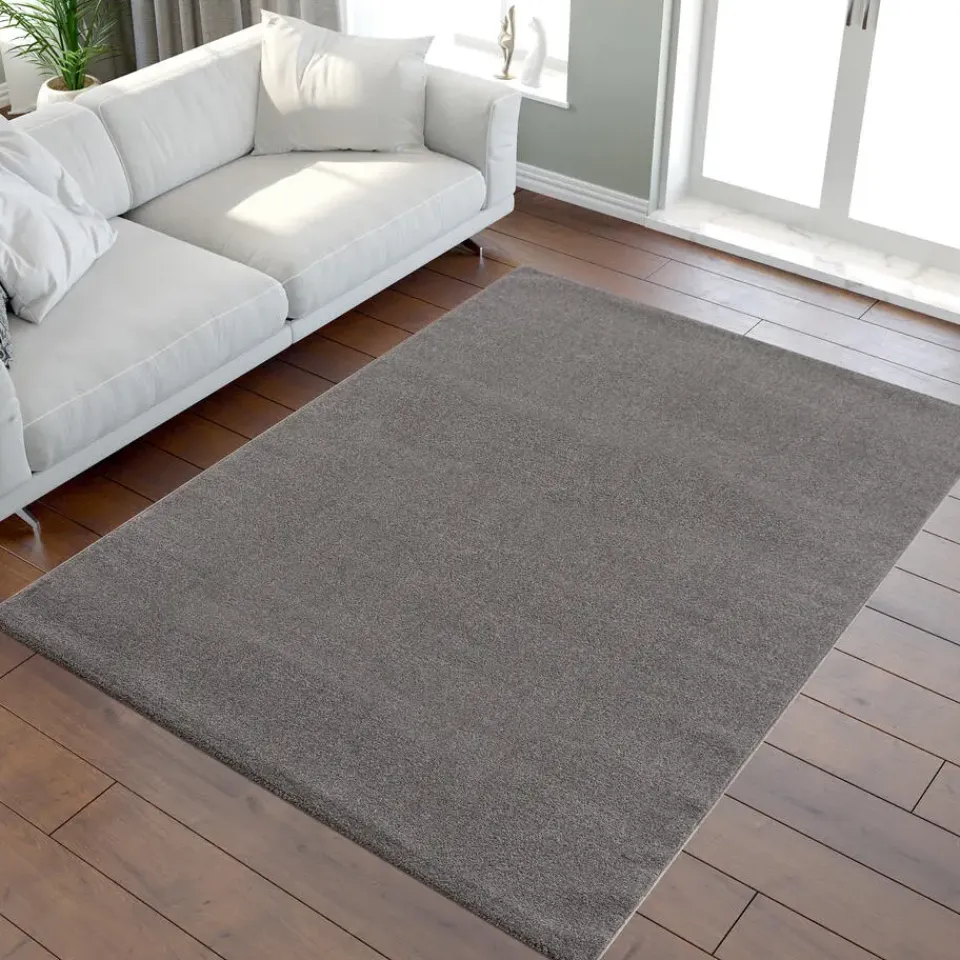 Muratap Uni Effen Laagpolig Vloerkleed Modern Grijs - 200x290 CM Sale