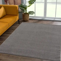 Muratap Uni Effen Laagpolig Vloerkleed Modern Grijs - 200x290 CM Sale