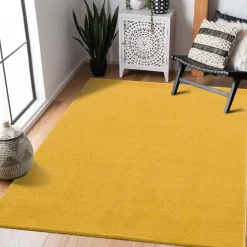 Muratap Uni Effen Laagpolig Vloerkleed Modern Geel - 120x170 CM