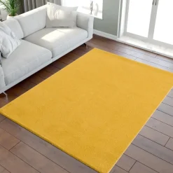 Muratap Uni Effen Laagpolig Vloerkleed Modern Geel - 120x170 CM