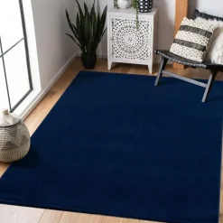 Muratap Uni Effen Laagpolig Vloerkleed Modern Donker Blauw Navy - 140x200 CM