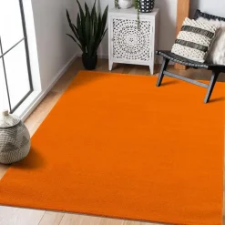 Muratap Uni Effen Laagpolig Vloerkleed Modern Oranje - 160x230 CM Clearance