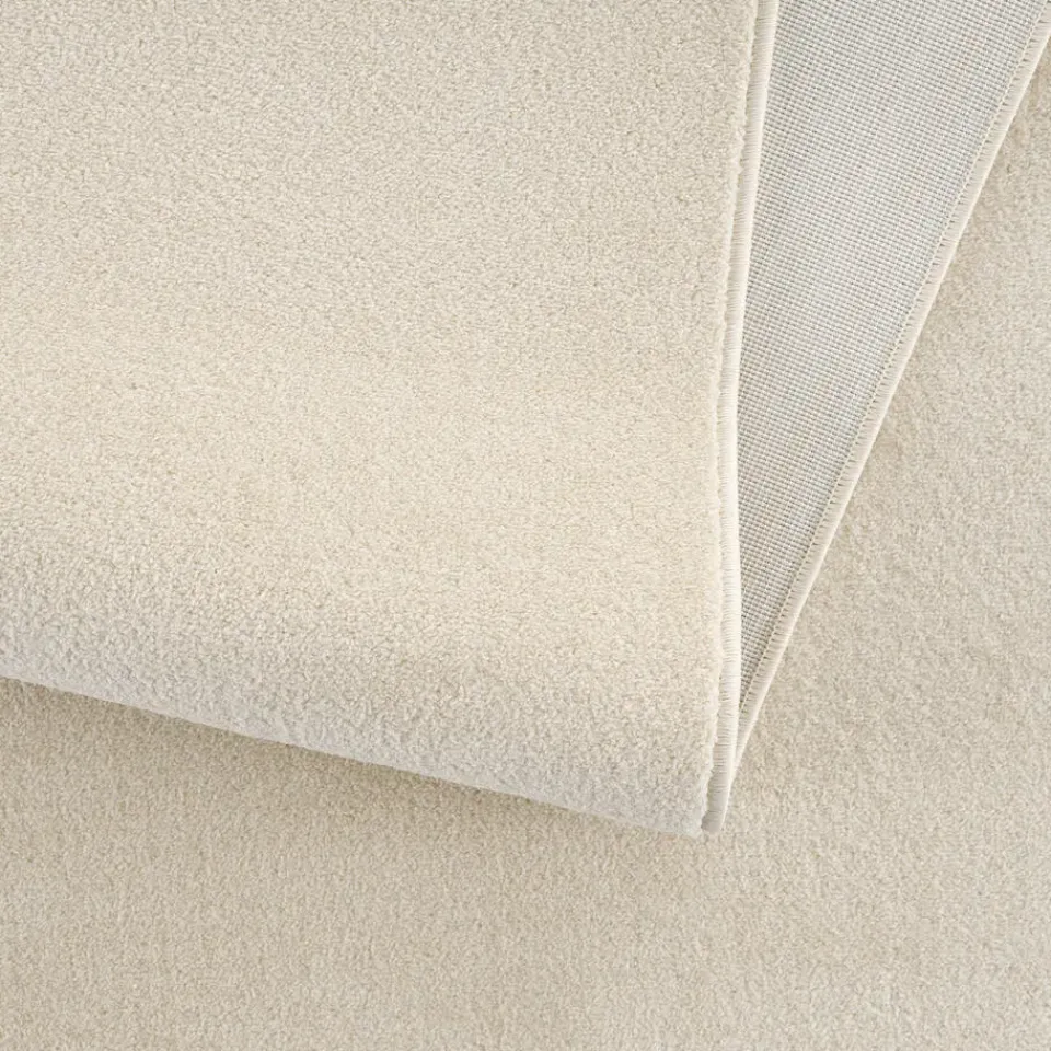 Muratap Uni Effen Laagpolig Vloerkleed Modern Creme - 250x250 CM Vierkant Outlet