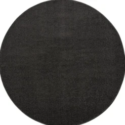 Muratap Uni Rond Effen Laagpolig Vloerkleed Modern Donker Grijs - 150 CM ROND Online