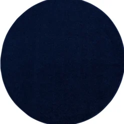 Muratap Uni Rond Effen Laagpolig Vloerkleed Modern Donker Blauw Navy - 120 CM ROND Discount