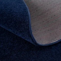 Muratap Uni Rond Effen Laagpolig Vloerkleed Modern Donker Blauw Navy - 120 CM ROND Discount