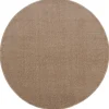 Muratap Uni Rond Effen Laagpolig Vloerkleed Modern Beige - 150 CM ROND Hot