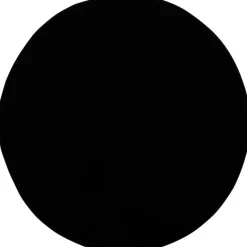 Muratap Uni Rond Effen Laagpolig Vloerkleed Modern Zwart - 300 CM ROND Clearance