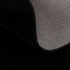 Muratap Uni Rond Effen Laagpolig Vloerkleed Modern Zwart - 300 CM ROND Clearance