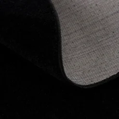 Muratap Uni Rond Effen Laagpolig Vloerkleed Modern Zwart - 120 CM ROND Best