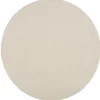 Muratap Uni Rond Effen Laagpolig Vloerkleed Modern Creme - 200 CM ROND Clearance
