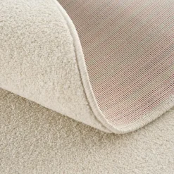 Muratap Uni Rond Effen Laagpolig Vloerkleed Modern Creme - 120 CM ROND New