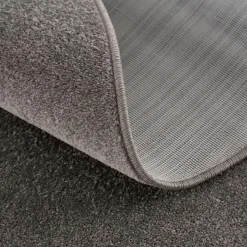 Muratap Uni Rond Effen Laagpolig Vloerkleed Modern Grijs - 120 CM ROND Outlet