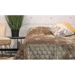 Unique Living - Bedsprei Peggy 220x220cm taupe Discount