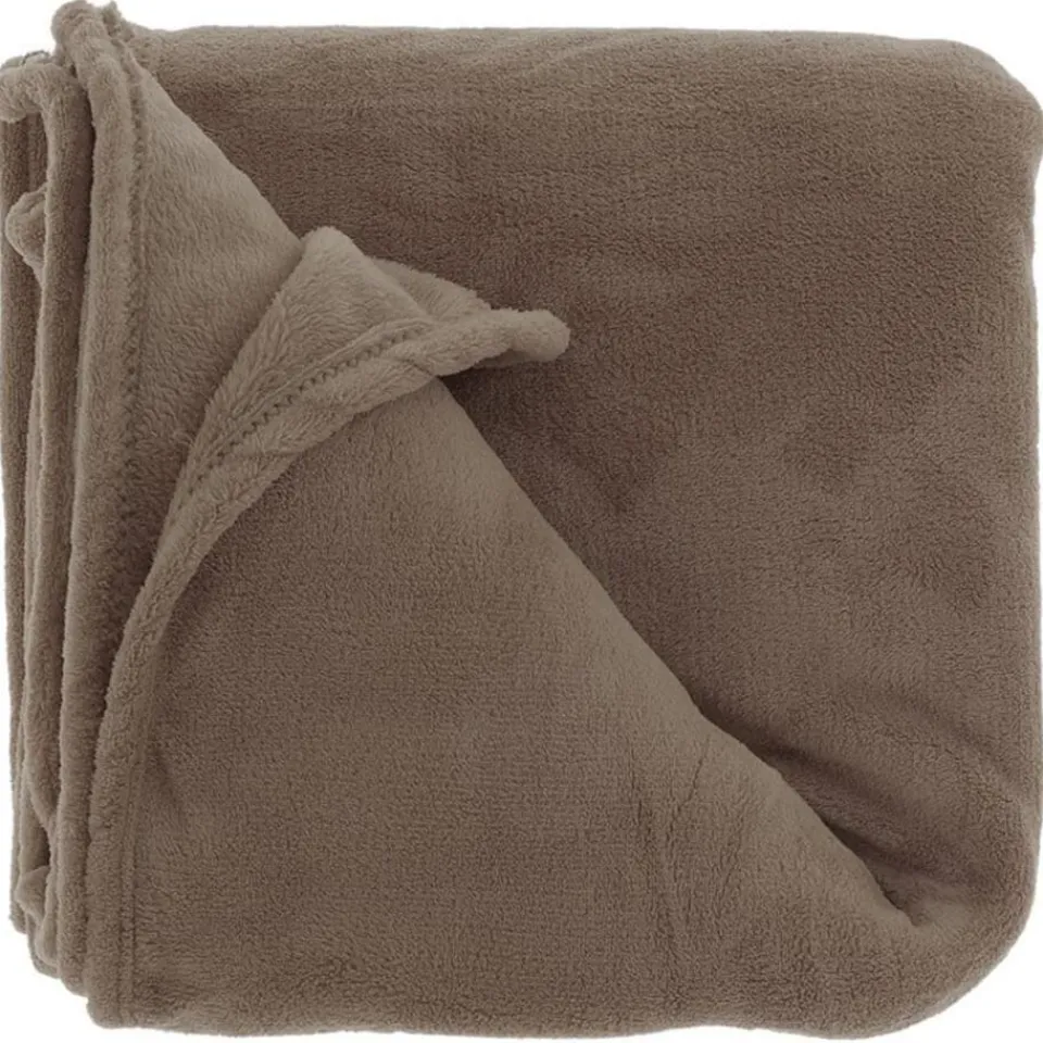 Unique Living - Plaid Claudi Taupe - 130x160cm Discount