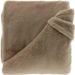 Unique Living - Plaid Justin Taupe -220x240cm Best