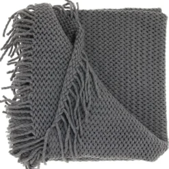 Unique Living - Plaid Kos - 127x152cm - Grey New