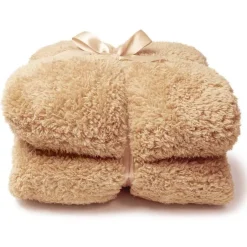 Unique Living - Plaid Teddy - 150x200cm - Latte Sale