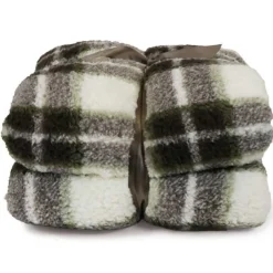 Unique Living - Plaid Tris Winter Green -150x200cm Clearance