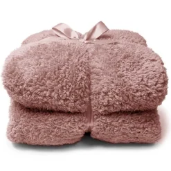 Unique Living - Teddy plaid 150x200cm oud roze Clearance