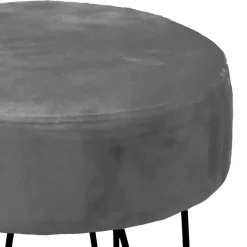 Unique Living Kruk Davy - velvet - grijs - metaal/stof - 35x40 cm